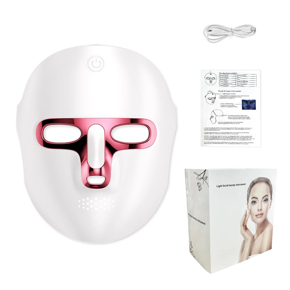 Wireless 7 Colors Photon Face & Neck LED Beauty Mask