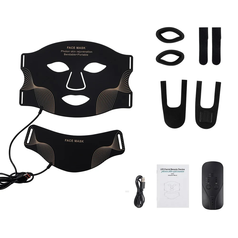 Silicone LED Mask Face Repair Skin Wireless Use