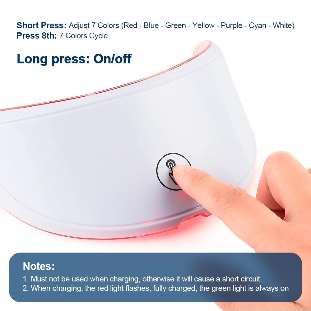 Neck LED Mask – 7 Colors Photon Therapy for Skin Tightening & Anti-Wrinkle Care