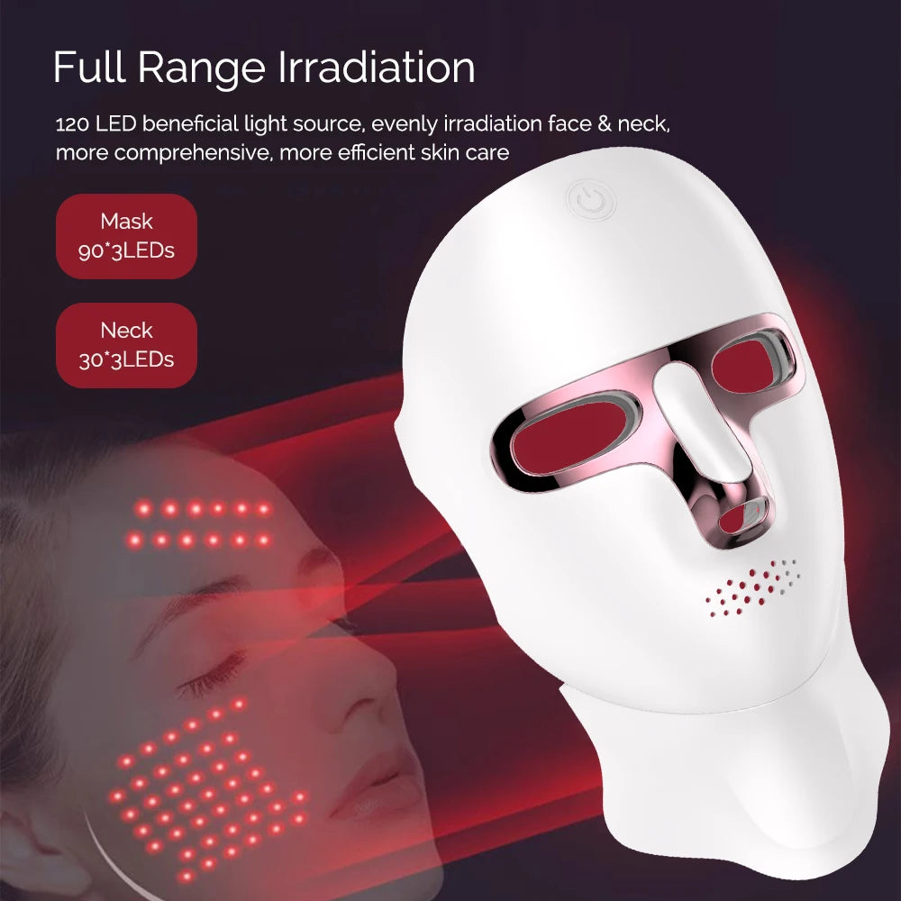 Wireless 7 Colors Photon Face & Neck LED Beauty Mask