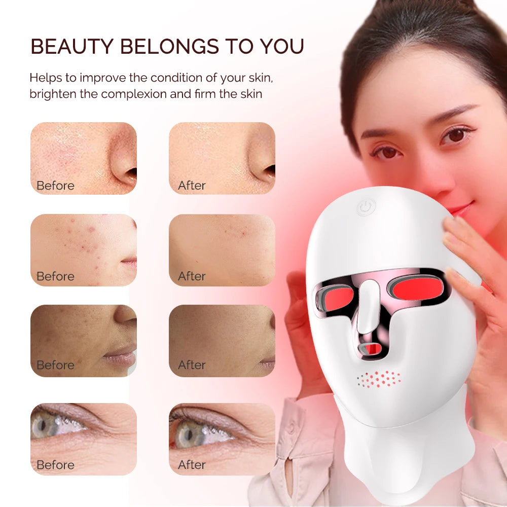 Wireless 7 Colors Photon Face & Neck LED Beauty Mask