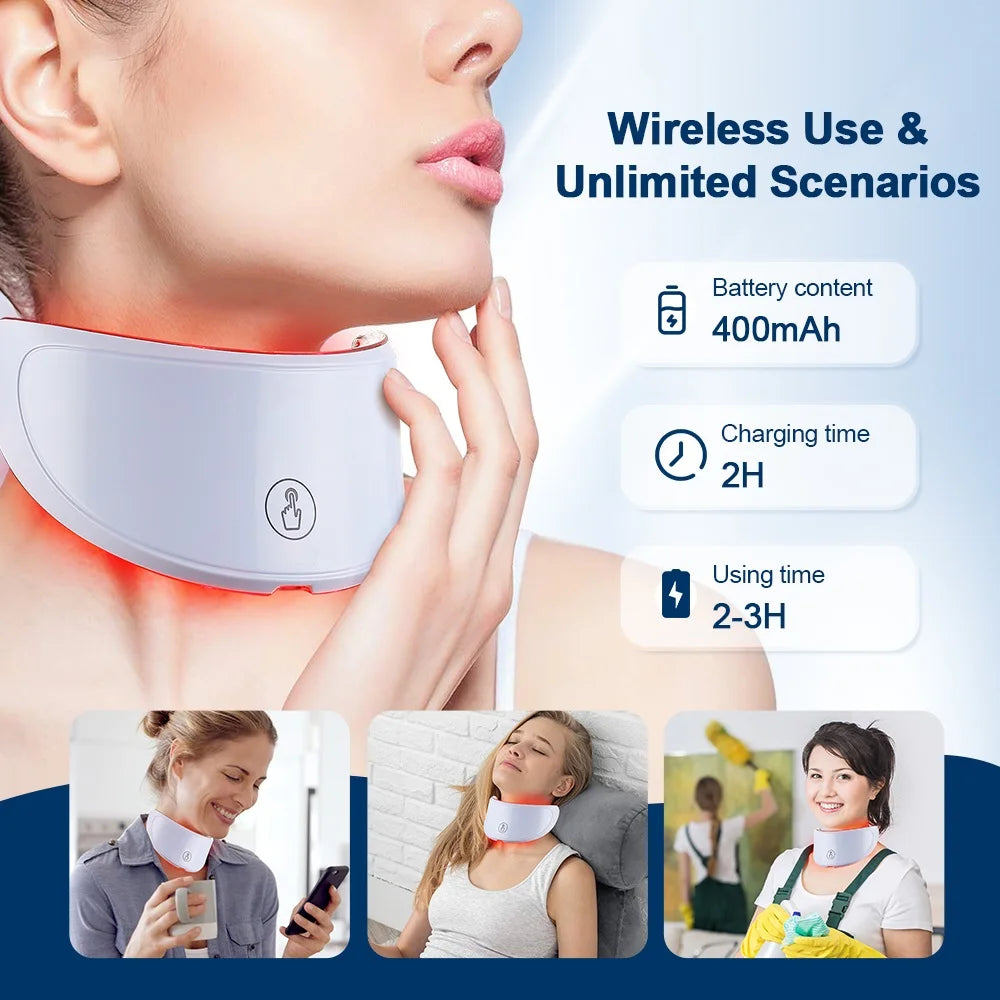 Neck LED Mask – 7 Colors Photon Therapy for Skin Tightening & Anti-Wrinkle Care