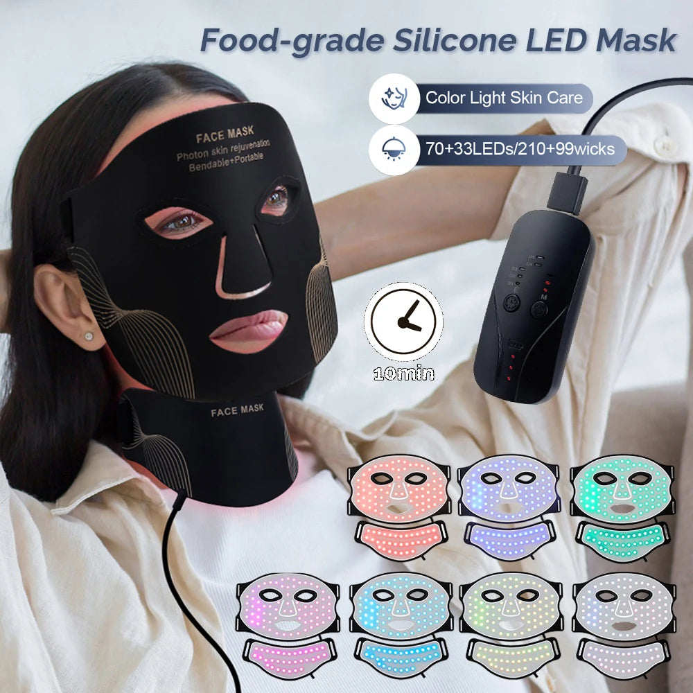 Silicone LED Mask Face Repair Skin Wireless Use