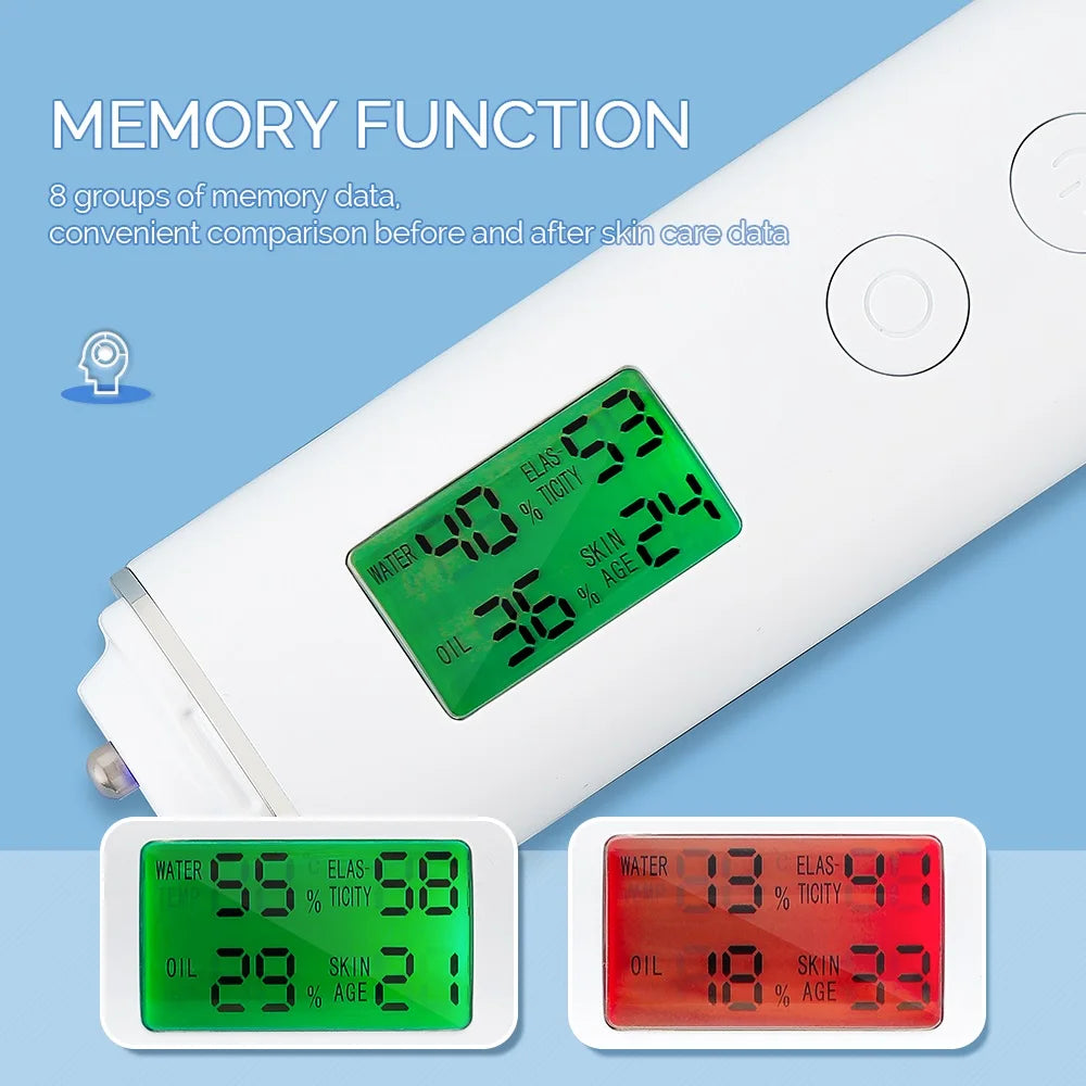 Skin Tester & Analyzer – Moisture, Oil, Elasticity & Skin Age Meter