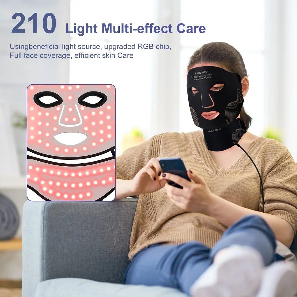 Silicone LED Mask Face Repair Skin Wireless Use