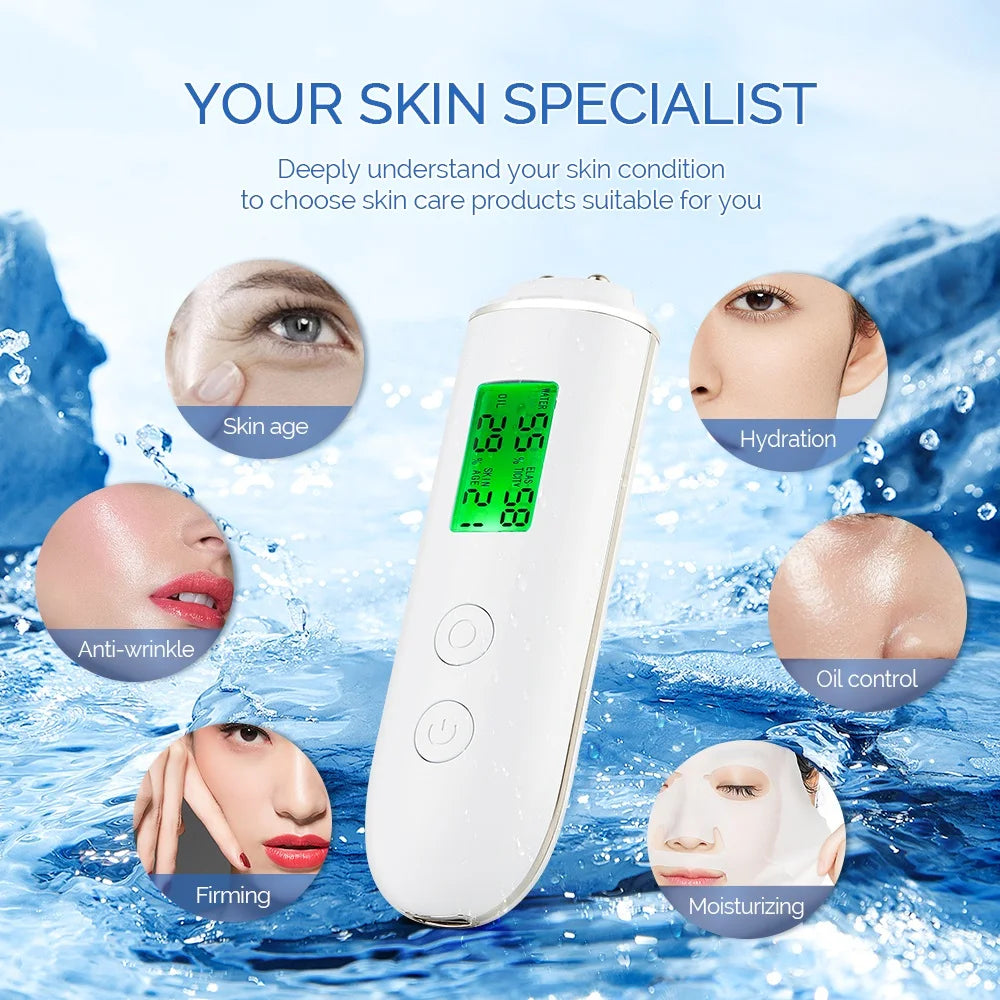 Skin Tester & Analyzer – Moisture, Oil, Elasticity & Skin Age Meter