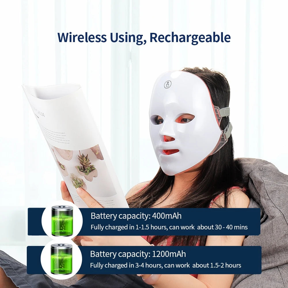 7 Colors Photon Facial LED Mask – Face & Neck Beauty Treatment