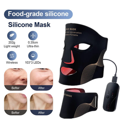 Silicone LED Mask Face Repair Skin Wireless Use