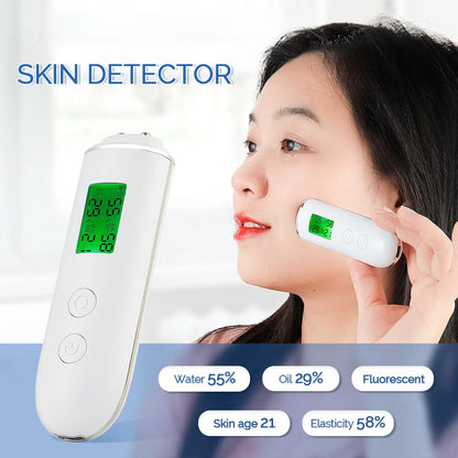 Skin Tester & Analyzer – Moisture, Oil, Elasticity & Skin Age Meter