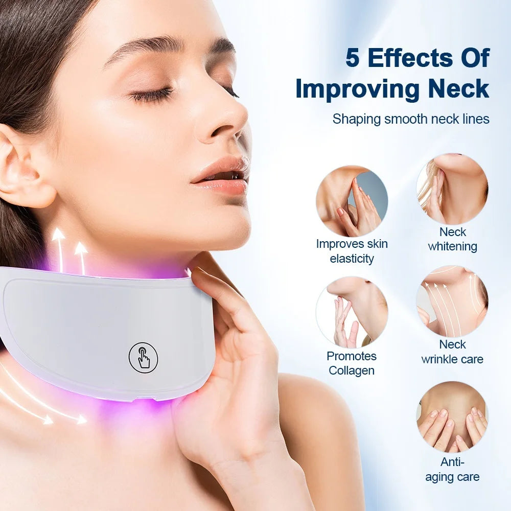 Neck LED Mask – 7 Colors Photon Therapy for Skin Tightening & Anti-Wrinkle Care