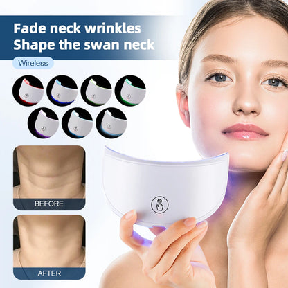 Neck LED Mask – 7 Colors Photon Therapy for Skin Tightening & Anti-Wrinkle Care