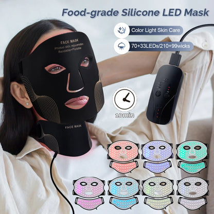 Silicone LED Mask Face Repair Skin Wireless Use