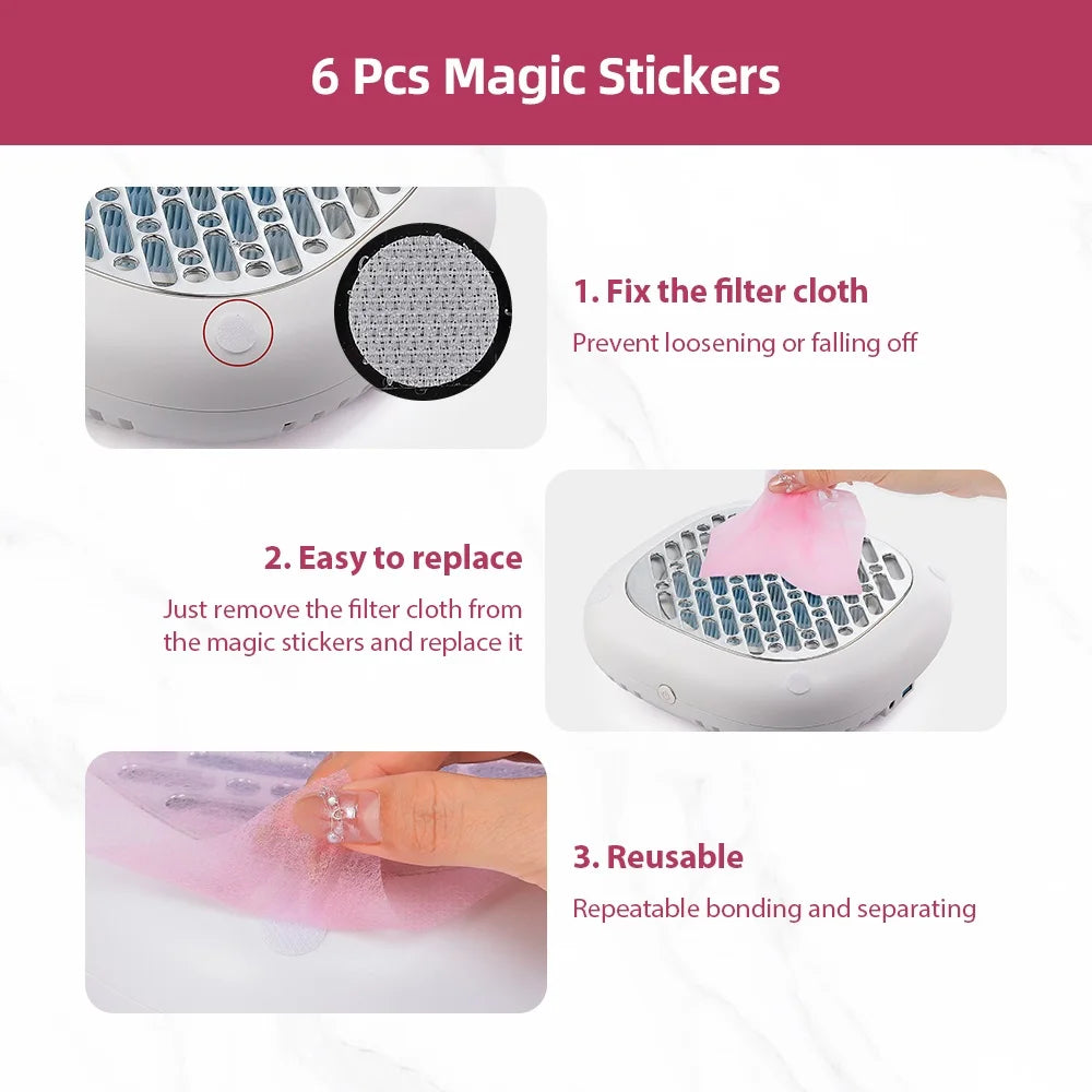 100pcs Disposable Nail Vacuum Cleaner Filter Paper