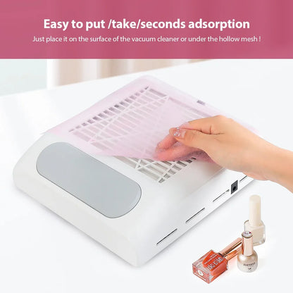 100pcs Disposable Nail Vacuum Cleaner Filter Paper