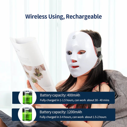 7 Colors Photon Facial LED Mask – Face & Neck Beauty Treatment